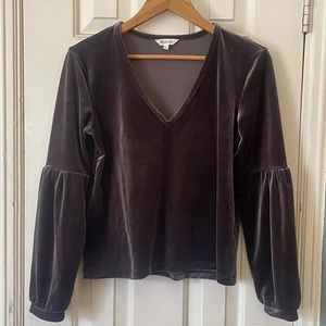Madewell Crushed Velvet top